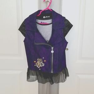 Disney Descendants 3 Two-piece Mal T-shirt and Zip-up Vest